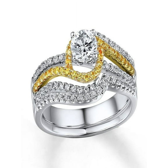 1 Carat Beautiful Diamond Wedding Ring Set
