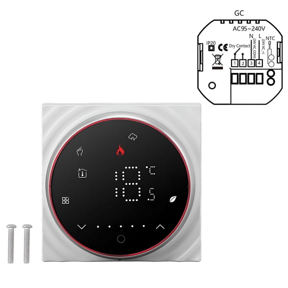 HIBIBUD 2026 New Wireless Smart Thermostat,Accurate Temp Control Slim Design Smart Thermostat,Easy Installation Smart Thermostats for Home for Hvac, Heating, Cooling, Apartment, Office, Hotel,95,240V