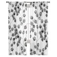 thumbnail image 7 of Sheer Curtains 63 inches Long, Black Gradient Leaves Light Filtering Sheer Window Curtains Rod Pocket Voile Drapes for Bedroom Living Room, 52"W x 63"L 2 Panels, 7 of 7