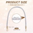 thumbnail image 2 of 2Pcs Correa de Cuero para Bolso, 55cm 21.7" Correas Trenzadas para Bolso de Mano Reemplazo con Hebillas Doradas para Bolsa de Tote de Hombro DIY, Plata, 2 of 7