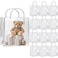 thumbnail image 1 of Bolsa de regalo plástico de Transparente, 12 Bolsas de Compras para Bodas de Plástico PVC con Asa, Bolsas de Plástico Reutilizable para Dulces, Fiesta, Cumpleaños, Boda, Favores, 1 of 4