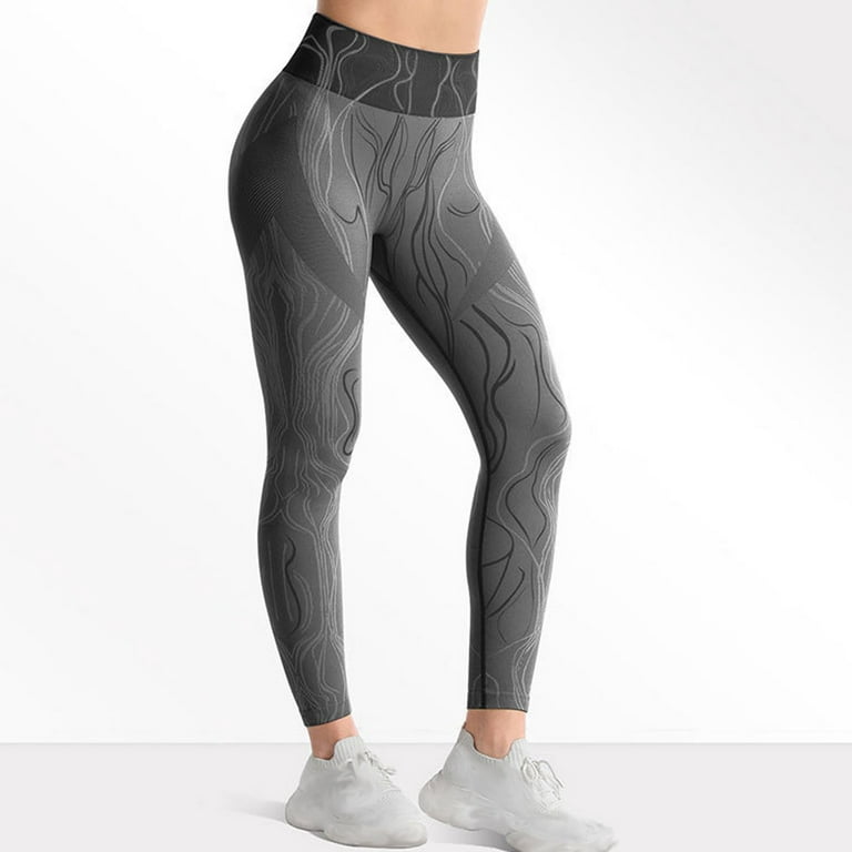 Efsteb Yoga Pants Women Tummy Control Leggings Booty Lift Pant