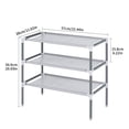 thumbnail image 4 of Estante para zapatos Niveles para el hogar Estante para zapatos Organizador de almacenamiento no tejido de acero inoxidable, 3 niveles Scienceny HA005098-01B, 4 of 7