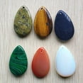 thumbnail image 2 of K-KED 20pcs Mixed Natural Stone Water Drop Shape Pendants for Delicate Jewelry Making 40X25X3mm, 2 of 3