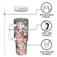 thumbnail image 4 of OBREWU Dachshund and Flower Tumbler with Handle and Lid,Dachshund and Flower 40oz Double Wall Vacuum Insulated Tumbler,Cups Gift for Women and Men, 4 of 7