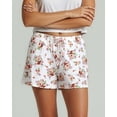 thumbnail image 3 of Real Essentials 3 Pack: Women's Pajama Shorts Sleep Lounge Sweatshorts Comfy Sleepwear Bottoms (Available In Plus Size), 3 of 4