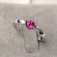 thumbnail image 4 of HeartsAndYou 1ct Natural Ruby & Diamond Engage Ring Tension Set Trilogy 14k SOLID White Gold, 4 of 8