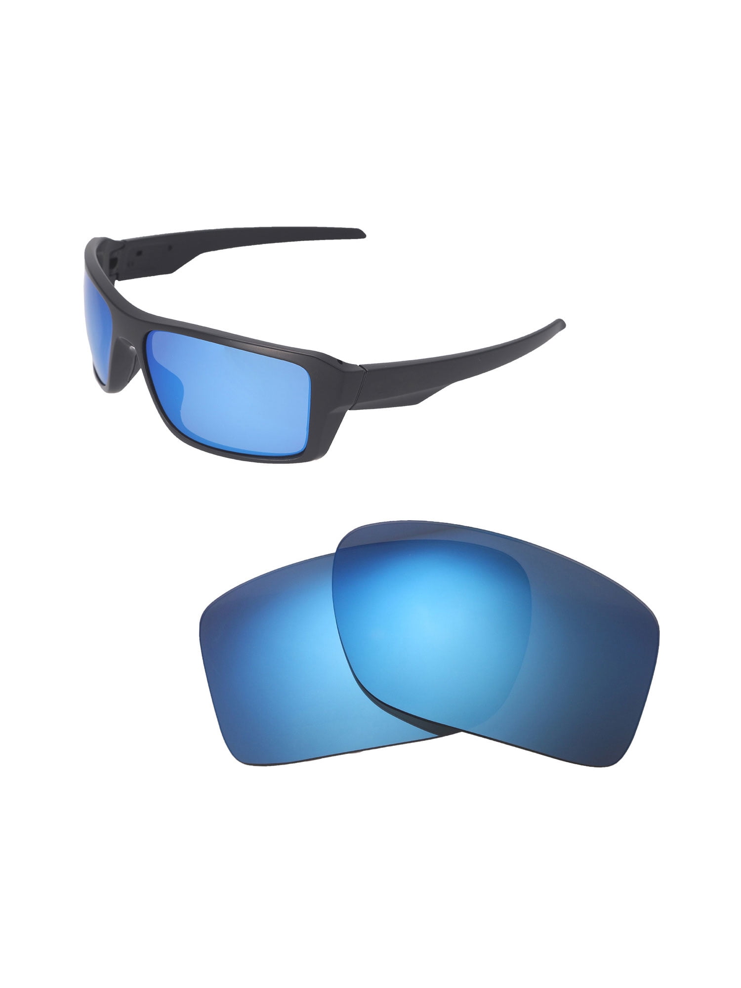 Walleva Ice Blue Polarized Replacement Lenses for Oakley Double Edge  Sunglasses 
