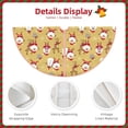 thumbnail image 3 of Balery Cute Santa and Reindeer Printed Christmas Tree Skirt , Merry Christmas Party Christmas Tree Decoration,Adjustable Tree Skirt-30", 3 of 6