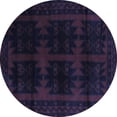 thumbnail image 1 of Ahgly Company Indoor Round Persian Blue Traditional Area Rugs, 4' Round, 1 of 4