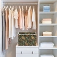 thumbnail image 4 of Yayeee Collapsible Cube Storage Bin with Lid Fabric Closet Decorative Basket with Handles, Brown Floral Rabbits Pattern, 4 of 7