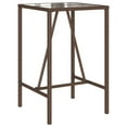 thumbnail image 5 of vidaXL Outdoor Bar Table Brown 70x70x110 cm Poly Rattan, 5 of 5