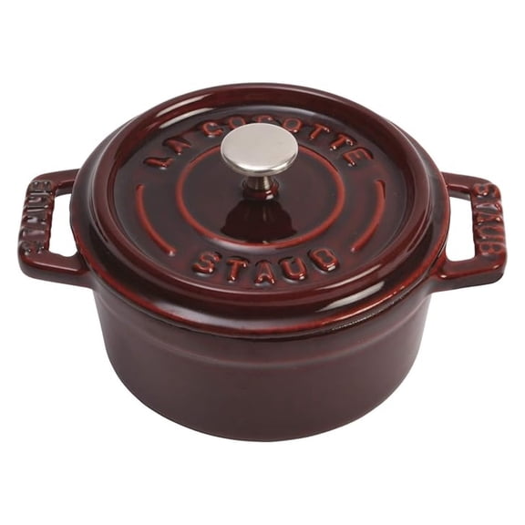 Cast Iron 0.25-qt Mini Round Cocotte - Grenadine, Made in France