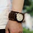 thumbnail image 3 of Reloj puntero Zulema Retro Punk con correa de Cuero marrón, 3 of 8