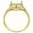 thumbnail image 2 of 14K Yellow Gold Natural London Blue Topaz Ring Pear Shape 12x8 mm Diamond Accents, size 9, 2 of 3