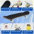 thumbnail image 2 of Complete Skateboards for Beginners,7 Layer Canadian Maple Double Kick Deck,31''Pro Cruiser Human Skate Board, 2 of 5