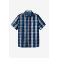 thumbnail image 3 of KingSize Men's Big & Tall Plaid Wrinkle-Resistant Short Sleeve Button Down, 3 of 6
