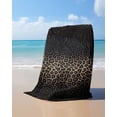thumbnail image 4 of Leopard Print Beach Towels Oversized Super Absorbent, Chic Abstract Black Brown Animals Texture Lightweight Bath Towel Quick Dry Sets For Bathroom/Pool/Rv Camping/Beach Play/Gym Room/Picnic 23"x47", 4 of 8