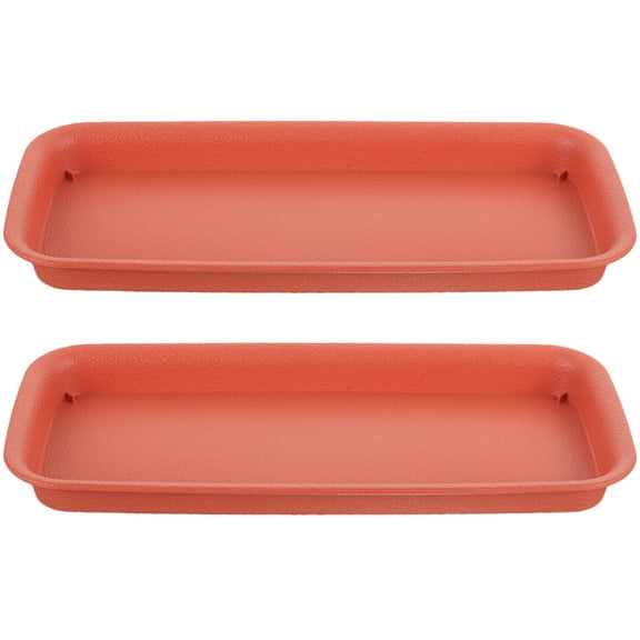 NICEXMAS 2Pcs Red Plant Drainage Trays Plastic Saucers for Potted Flower Plants