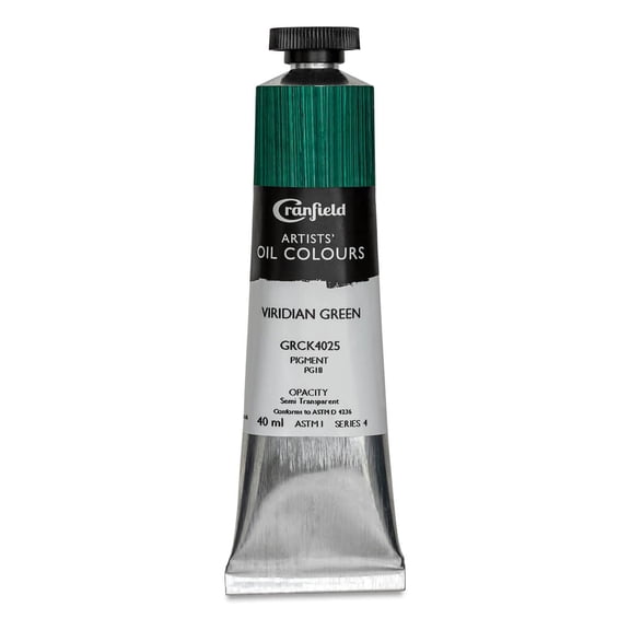 Cranfield Artists' Oils - Viridian Green, 40 ml, Tube