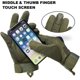 thumbnail image 4 of Un par de guantes militares de combate táctico para hombres, guantes deportivos de verano, protección anticortes para motocross (verde militar M), 4 of 5