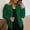Green, variant on Casual Business Suit Jacket for Women Open Front Long Sleeve Notch Lapel Office Blazer Jacket