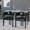 Black, variant on Resenkos Contemporary Dining Seats 2 Pack, Faux Leather Tub Chair With Curved Back & Arms Metal Base For Kitchen Cafe & Bistro, Green