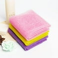 thumbnail image 2 of EcoNesxp Purple African Bath Sponge Bath Body Scrubber Pink 3-Piece Set African Mesh Sponge African Exfoliating Net African Bath Sponge African Scrub Long Net African Face Washing Net Bath Body Scrub, 2 of 5