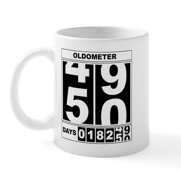 CafePress - 50Th Birthday Oldometer Mug - 11 oz Ceramic Mug - Novelty Coffee Tea Cup