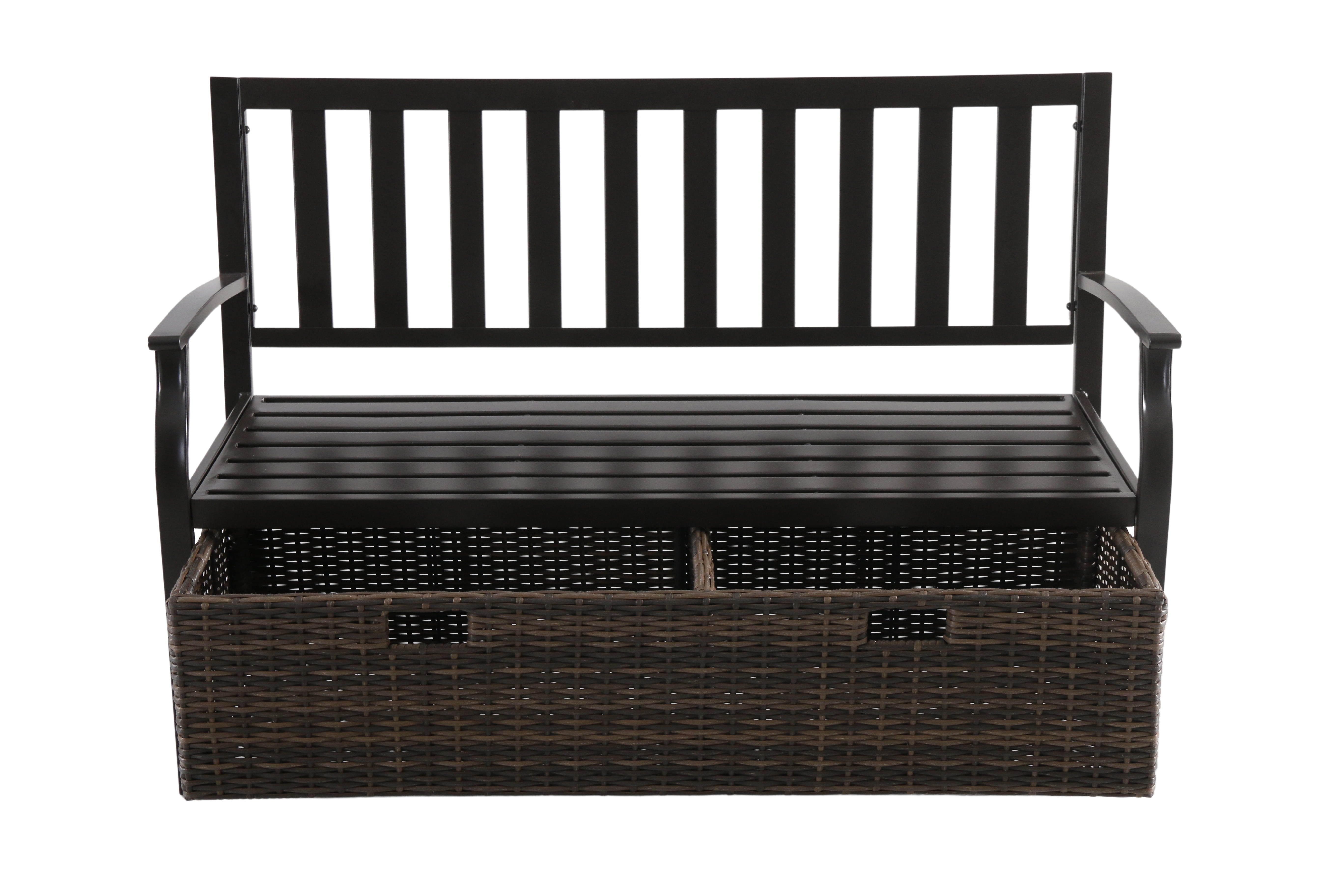 Buy Better Homes & Gardens Camrose Outdoor Storage Wicker Bench Brown