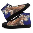 thumbnail image 4 of Kentucky Derby Horse Racing High Top Canvas Shoes Sneakers Black Size 11, 4 of 7