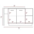 thumbnail image 3 of FM FURNITURE Ensemble de Cuisine Moderne 2 Pcs en Bois Manufacturé Blanc/chêne, 3 of 8