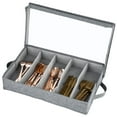 thumbnail image 1 of Flatware Storage Case, Silverware Storage Box with 4 Adjustable Dividers, Large Capacity Flatware Utensil Holder Case, Cutlery Storage Box with Handles and Removable Lid, 1 of 6