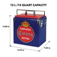 thumbnail image 7 of Corona Retro Ice Chest Cooler with Bottle Opener 13L (14 qt), Blue and Red, 7 of 7