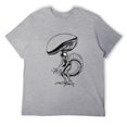 thumbnail image 3 of Hanmun Men's Xenomorph Cartoon T-Shirts Short Sleeve Cotton Round Crew Neck M T-Shirt Moisture Wicking Gray USA, 3 of 9