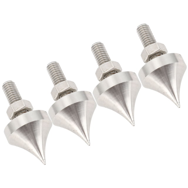 4 Pcs Pointes de Haut-Parleur Hi-Fi, Pointes d'Isolation Antichoc en Acier Inoxydable à Pied Support pour Haut-Parleurs Hi-Fi, Amplificateurs, Lecteurs CD DVD