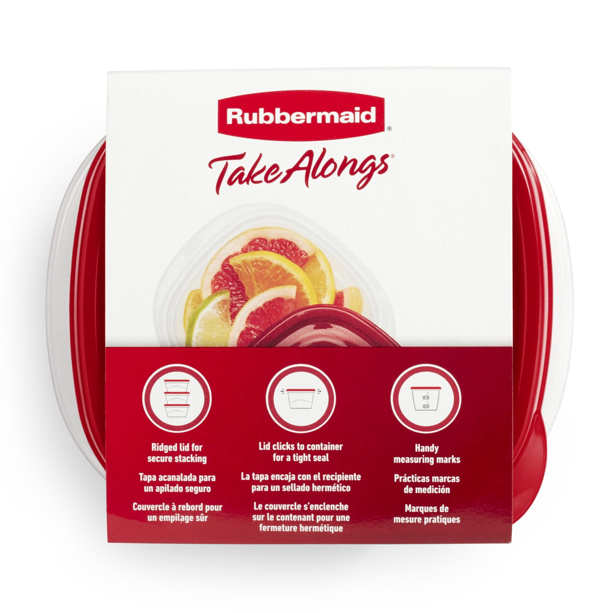 (8 pack) Rubbermaid 2.1 cups Clear Food Storage Container 5 pk