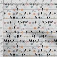 thumbnail image 3 of Soimoi Bird Print, Silk Fabric Decor Sewing Fabric By The Yard- 42 Inch WideDecorative Fabric For Shirts, Suits, Ties-White, 3 of 5