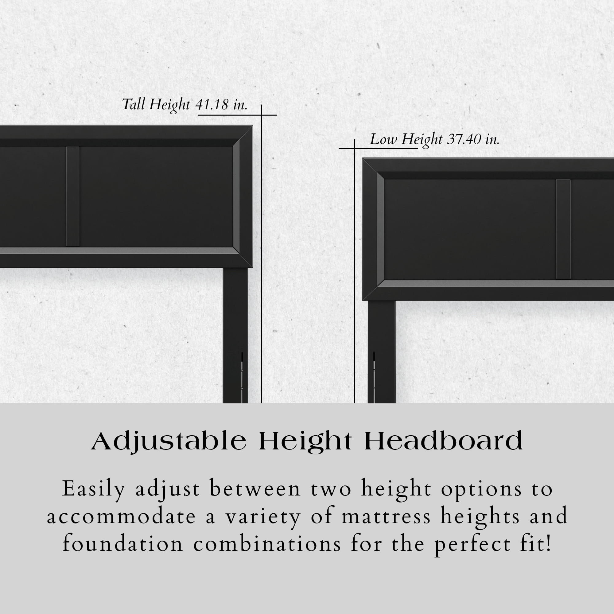 Sophia Queen Solid Wood Headboard in Black