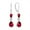 07_Jul._Ruby, variant on PYNZY 925 Sterling Silver Teardrop Earrings with 7x9MM Created Amethyst Birthstones, Dangle Earrings with Leverback for Women Jewelry Gifts