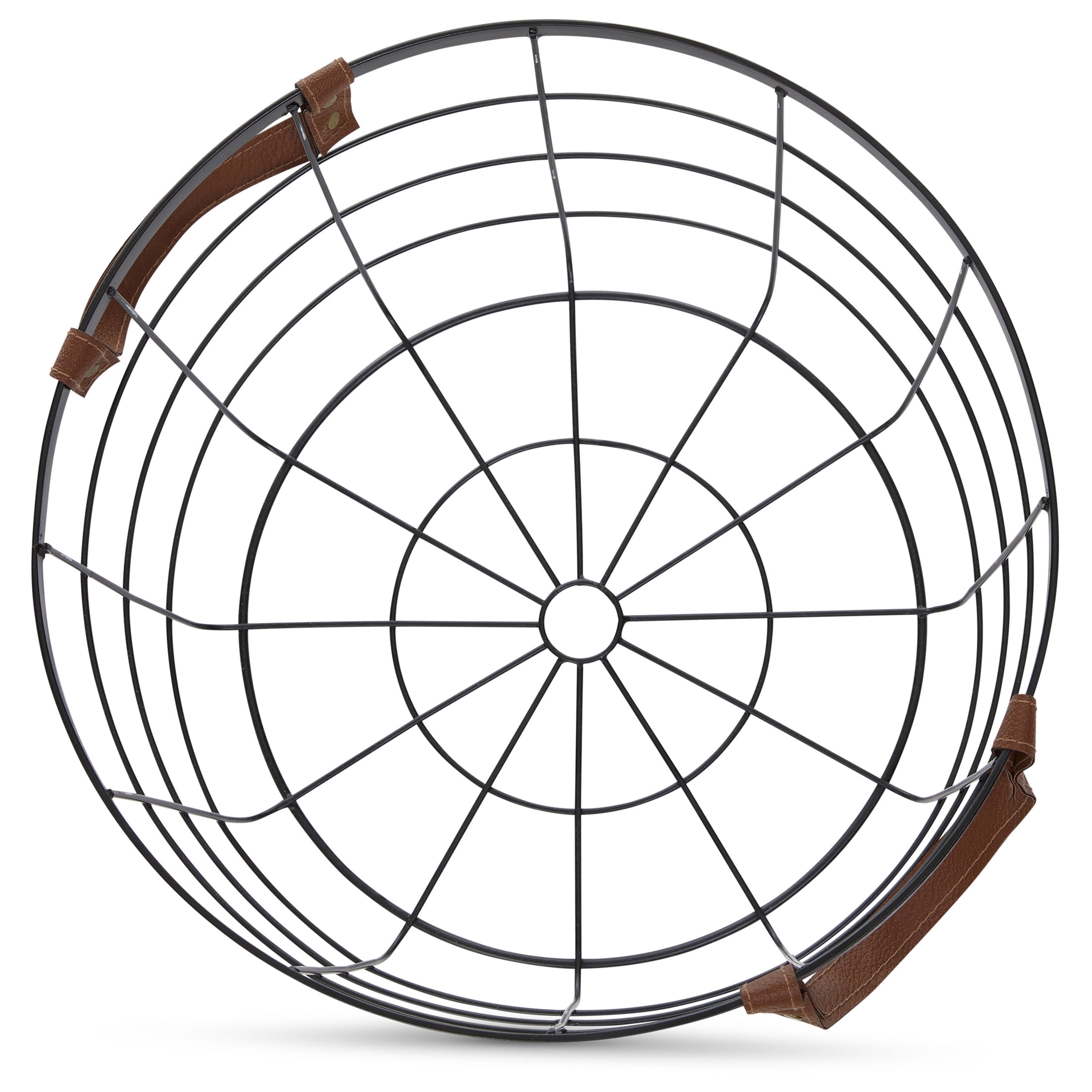 Mainstays Round Wire Basket With Handles Medium Size Black