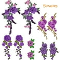 thumbnail image 2 of 10pcs(5 Pairs) Sew On Embroidered Flower Patches Purple Flower Embroidery Appliques Clothing Accessories for DIY Jeans Dress Hat Bag Clothes Sewing Crafts, 5 Styles, 2 of 7