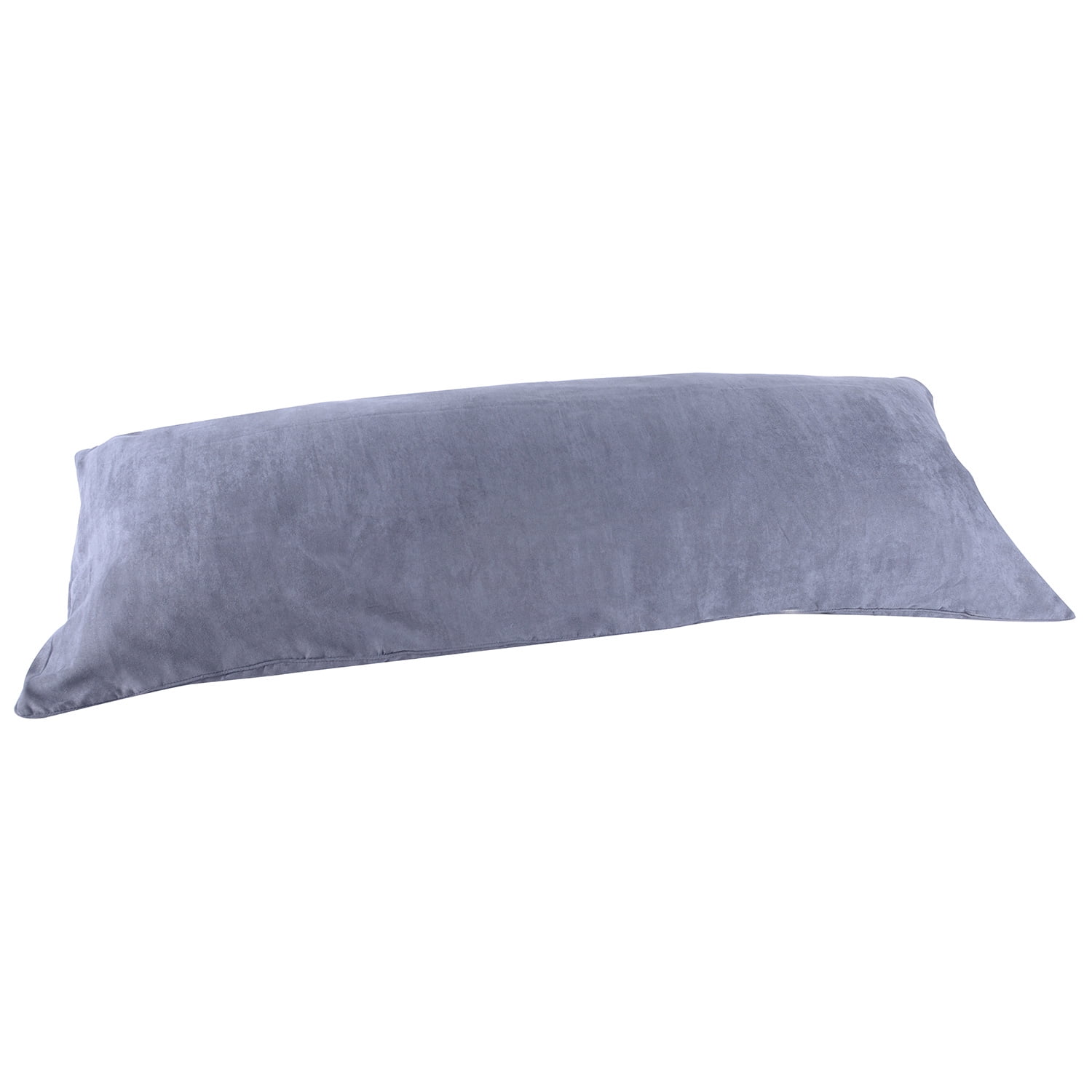 20"X54"DOUBLE SIDE ZIPPER Microsuede Body Pillow Cover Pillowcase Charcoal Gray/Grey Vivid