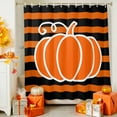 thumbnail image 4 of Shower Curtain 36"W x 72"L Autumn Thanksgiving Simple Pumpkin Stripes Fabric Shower Curtains Set with Hooks Water Repellent Bathroom Curtains Machine Washable Bathroom Accessories, 4 of 6