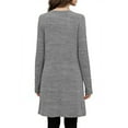 thumbnail image 5 of VEKDONE Women's Basic Midi Dress Long Sleeve Crewneck A-Line Dress Casual Loose Fit Soft Dresses Going Out Home Fashion Clothes Gray XL, 5 of 6