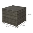 thumbnail image 5 of Outdoor Wicker Furniture Set, 4 PCS PE Rattan Sectional Sofa Set with Side Storage Table, Coffee Table and 2 Loveseats, Cushioned Conversation Chairs Set for Patio, Yard, Poolside, Deck, Beige, D6871, 5 of 12