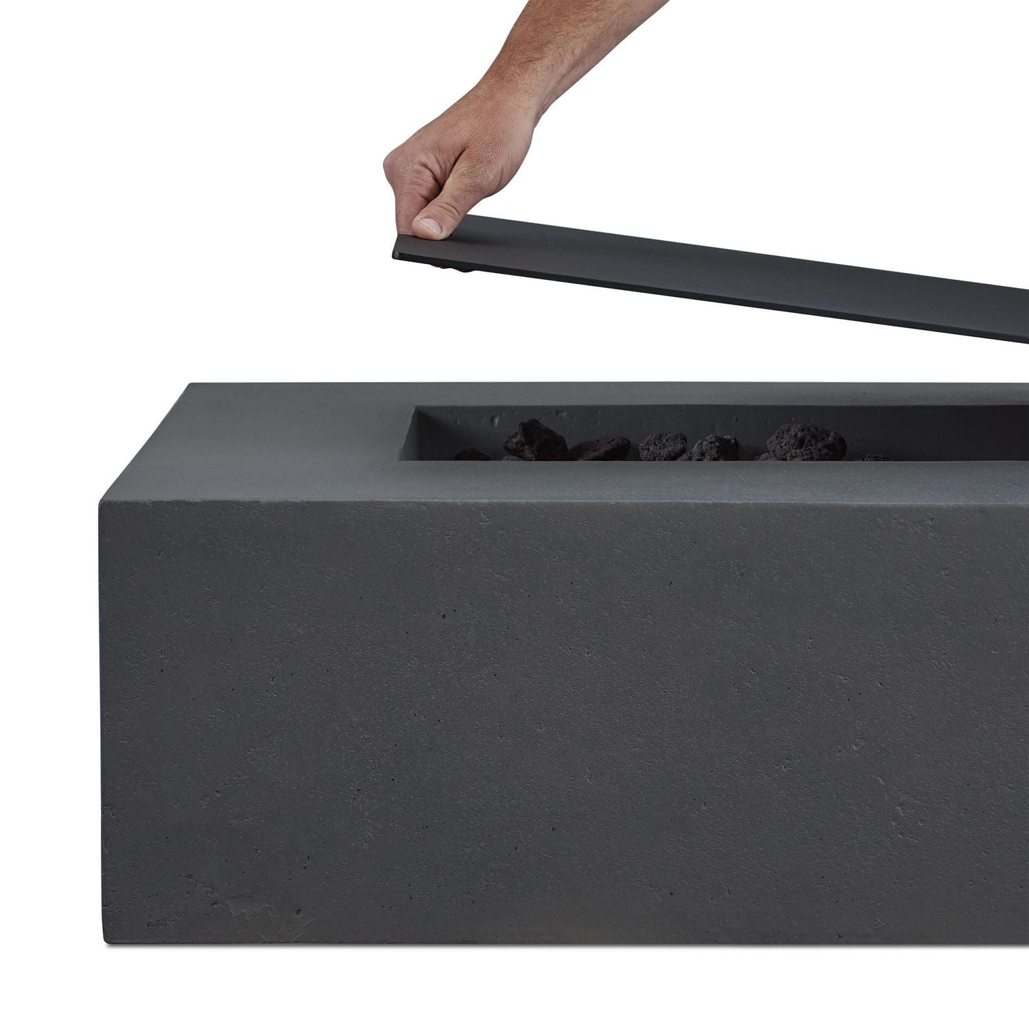 Real Flame Couvercle de brûleur Rectangle Estes en Aluminium