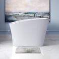 thumbnail image 2 of Rainlex 51" Freestanding Soaking Solid Surface Bathtub in White, 2 of 12