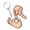 L977, variant on Hilarious Internet Memes Themed Keychain Charm for Adding Fun to Key and Purses Feature Acrylic Materials.