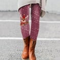 thumbnail image 2 of Mepaouo Christmas Leggings for Women 2024 Tummy Control Santa Claus Print Winter Yoga Pants(Pink,XL), 2 of 4